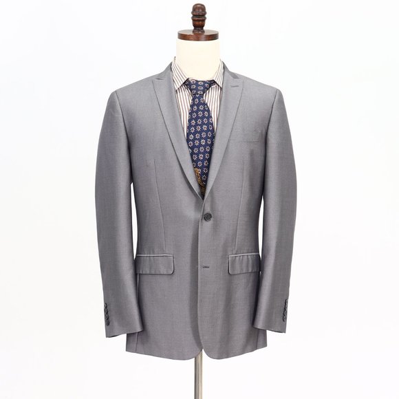 Bar III 40L Gray Solid 2-Button Sport Coat Blazer Jacket B189 - Picture 1 of 11